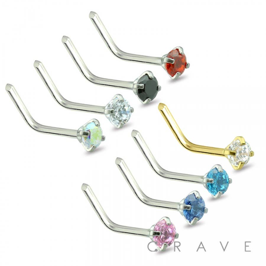 Body Piercing Indian Style Austria Crystal Nose Ring Stud Surgical Steel Jewelry 