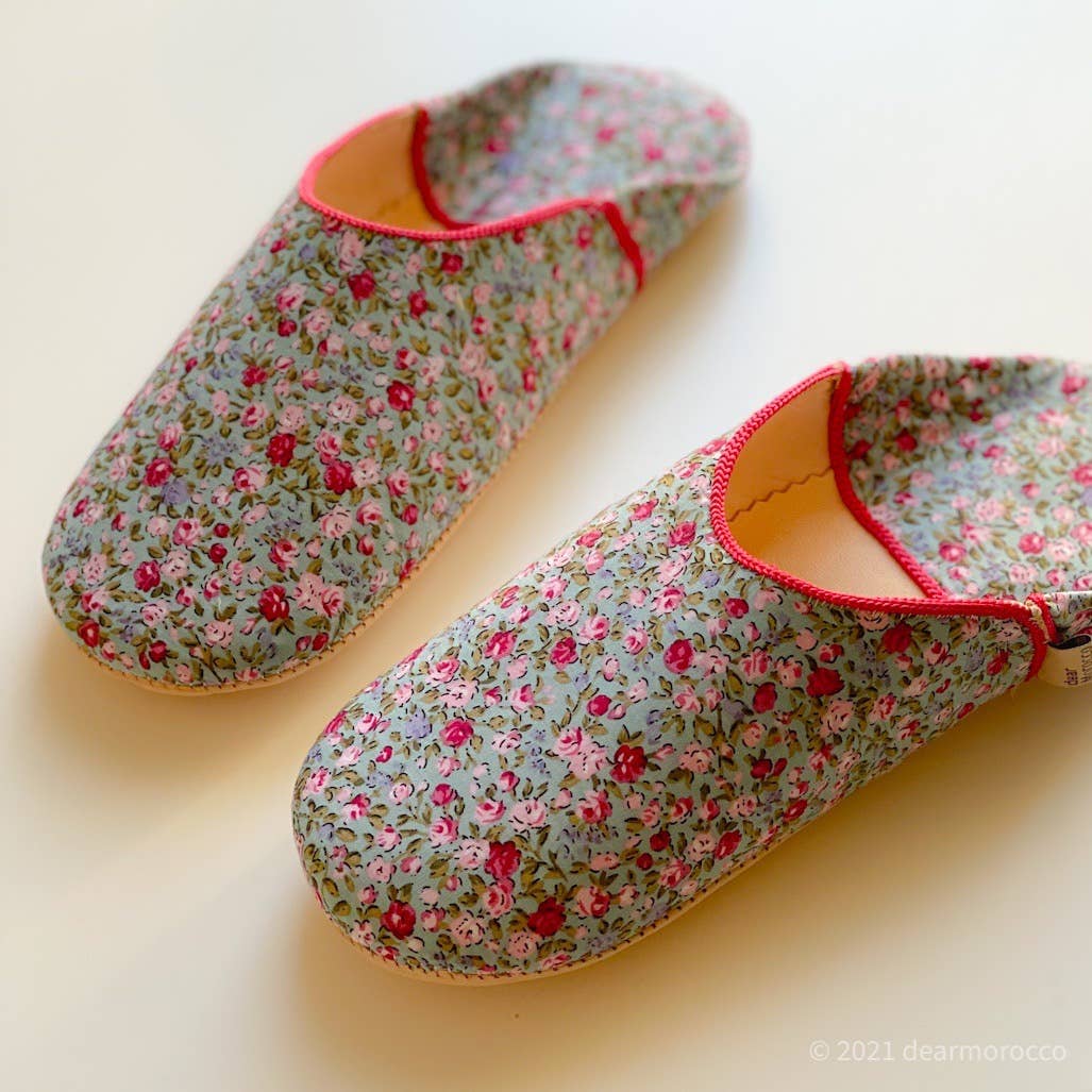 dear Morocco – Engroshandel Slippers - Dame – Marokkanske læderbabouscher // FABRIC sæt9