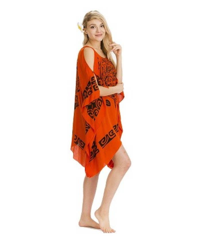 DK Hawaii - Wholesale Dress - Women's - Turtle Motive Poncho Dress2