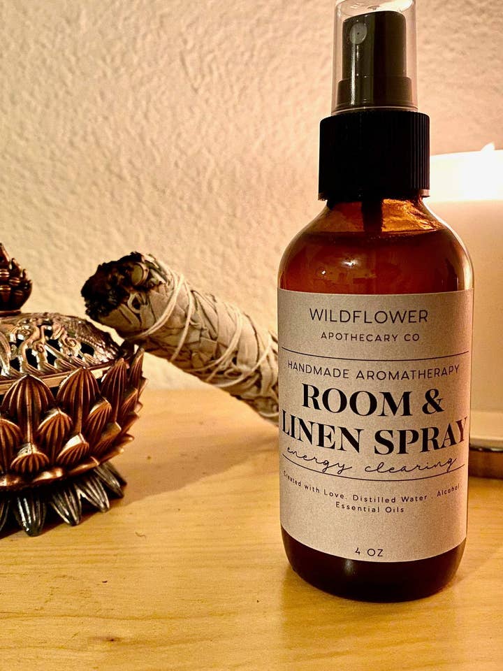 Energy Clearing Natural Room Spray for wholesale by WildFlower Apothecary Co