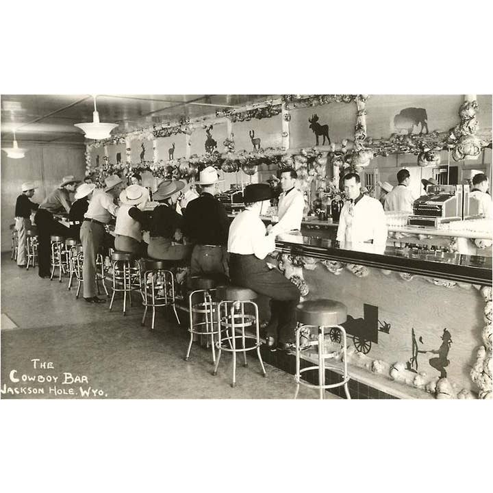 Postal CL-09 O Cowboy Bar, Jackson Hole, Wyoming por atacado de Found Image Press
