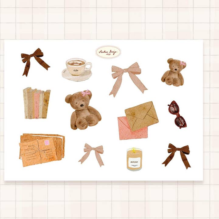 Planche de Stickers A6 - automne pour la vente par Studioloujashop