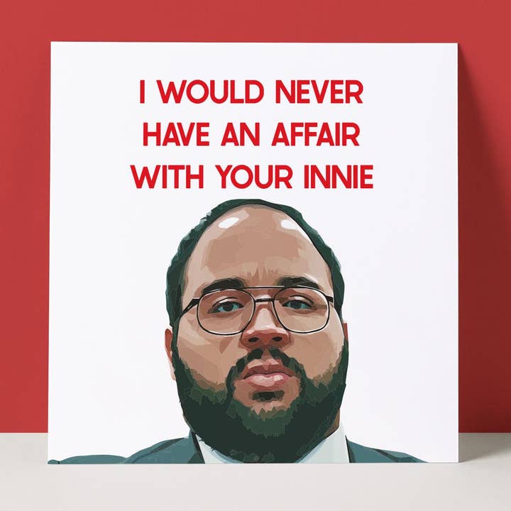 AFFAIR WITH INNIE - SEVERANCE - ANNIVERSARY CARD for wholesale by Pack a Punch Designs