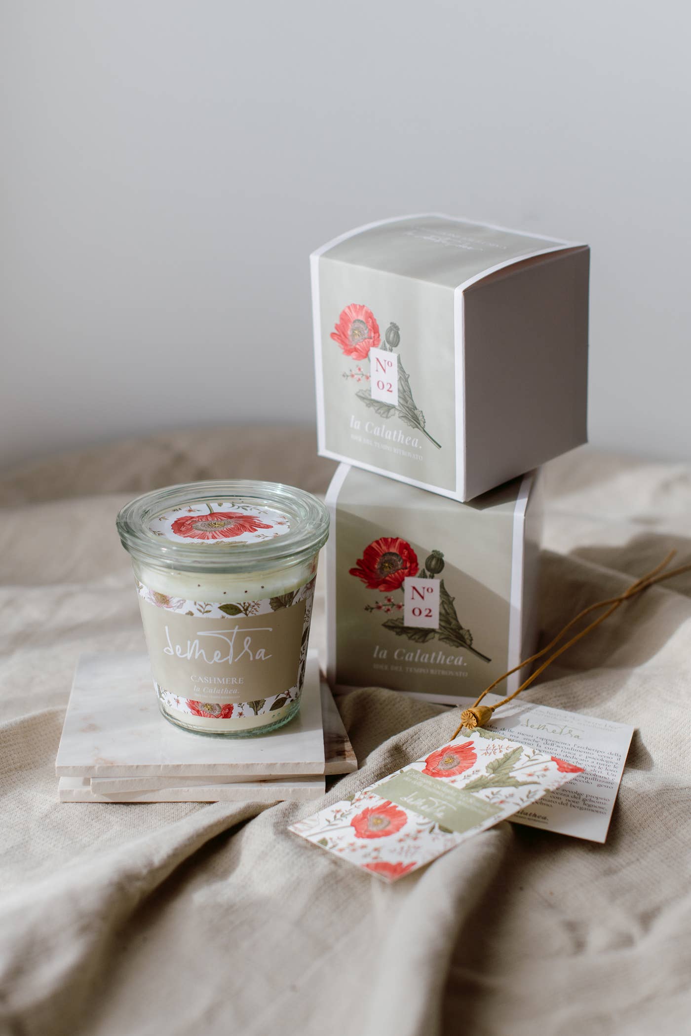 La Calathea - Vente Bougie en bocal - Bougie Candela Demetra0