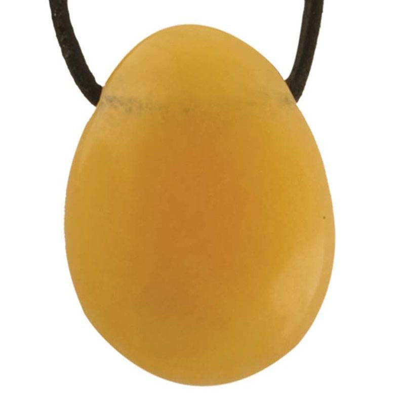 La Boîte à Cailloux - Vente Colliers à pendentif - Pendentif calcite orange Mexique A (pierre trouée) + cordon0