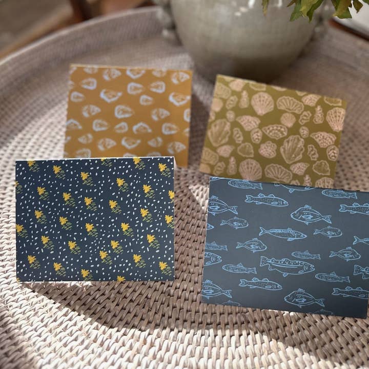 Set 4 - Coastal Folded Cards for wholesale by Teryn Elizabeth Bond