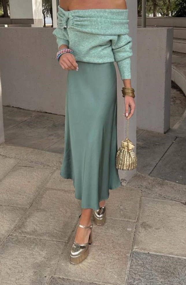 LORIANE - Vendita all'ingrosso Gonna - Donna - Gonna lunga fluida e leggera 10480U7