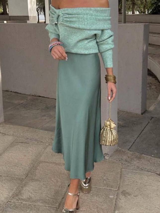 LORIANE - Wholesale Skirt - Women's - 10480U Long, fluid, and lightweight skirt7