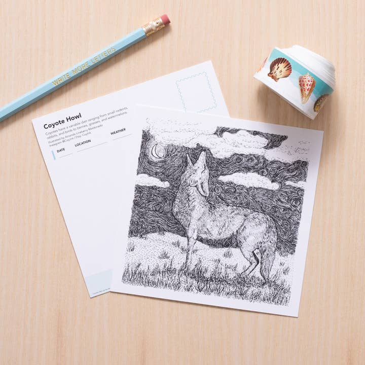 Coyote Moon Art for wholesale by Coy Ink Studio