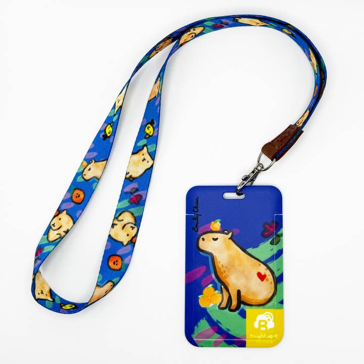 Capybara Lanyard for wholesale by Brightspot Design