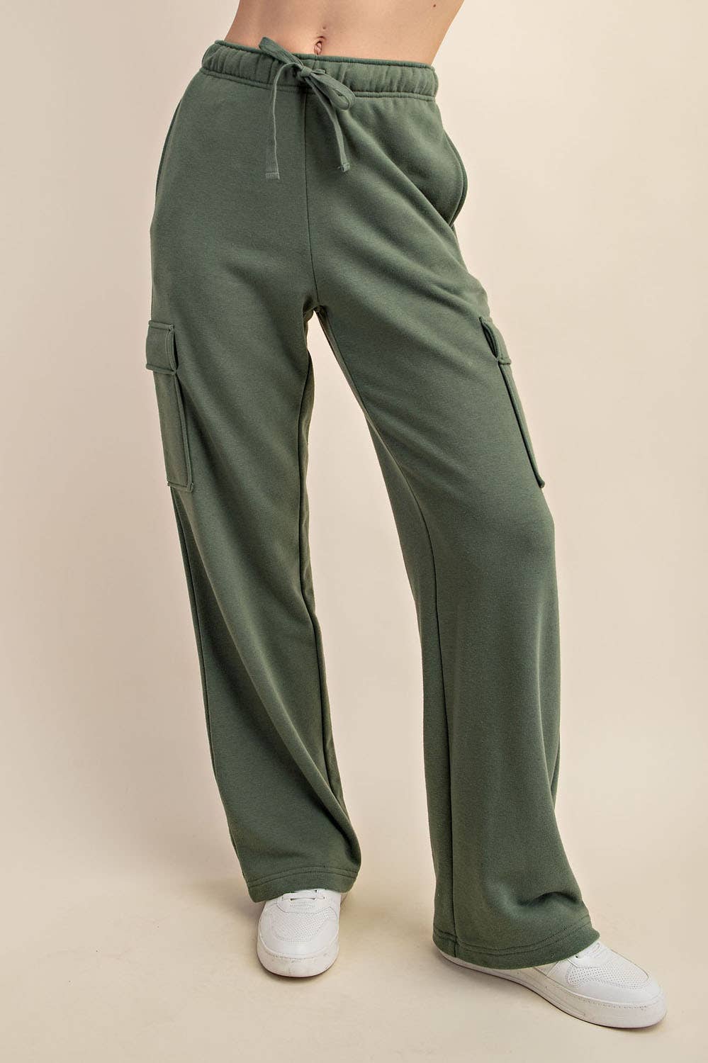 Rae Mode - Wholesale Pants - Women's - FRENCH TERRY STRAIGHT CARGO SWEATPANT36