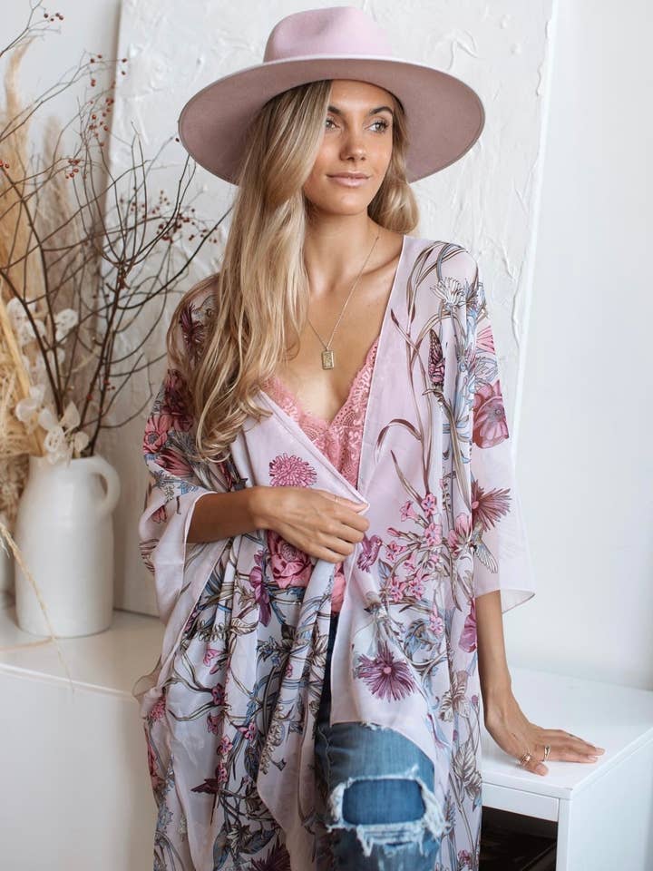 Wild Bloom Kimono for wholesale by Ellemairco