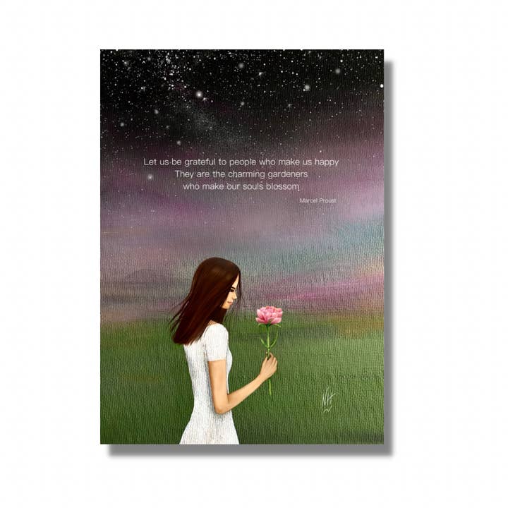 Além do grato, lindo cartão de agradecimento por atacado de Moments Have You Cards