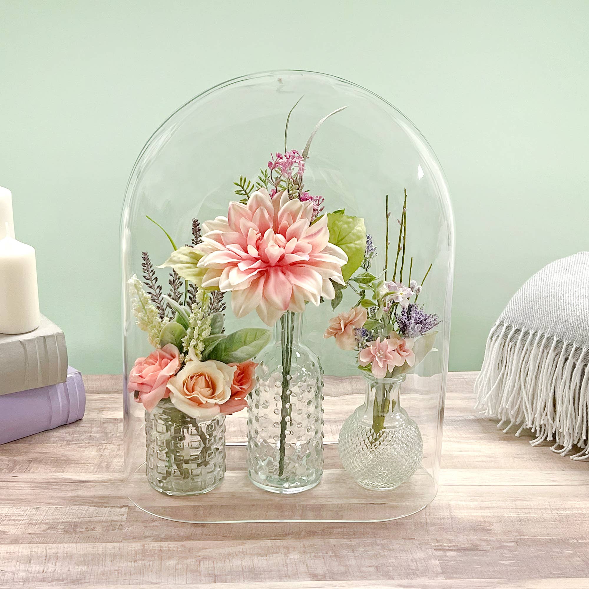 Bard's - Wholesale Decorative Tabletop Object - Bard's 11.75" x 6.125" x 15" Oval Glass Display Dome Cloche6