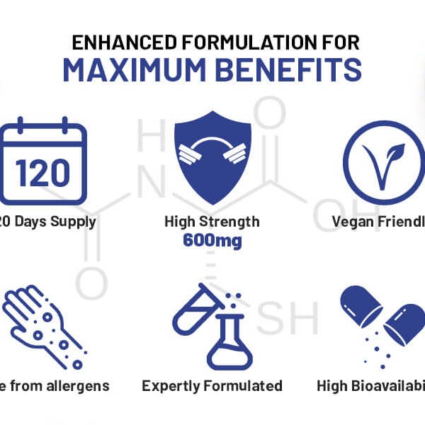Prowise Healthcare - Wholesale Oral supplement/vitamin - NAC N-Acetyl- Cysteine 600mg 120 Capsules - UK Manufactured5