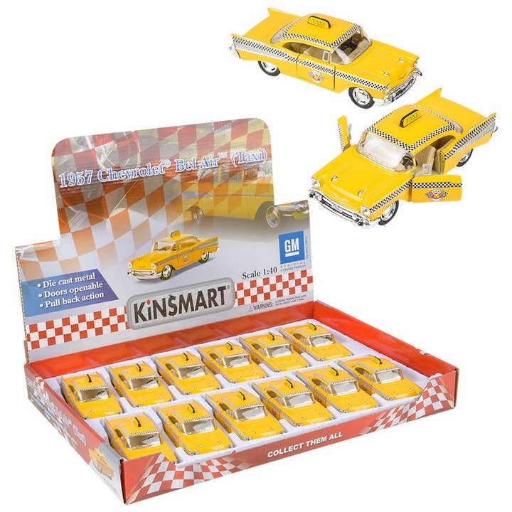 La Luna Bella - Toys - Vendita all'ingrosso Macchinetta/camioncino giocattolo - Bambini - Giocattoli per auto CHEVROLET BEL AIR TAXI LLB, IN ALLUMINIO PRESSOFUSO, 5"