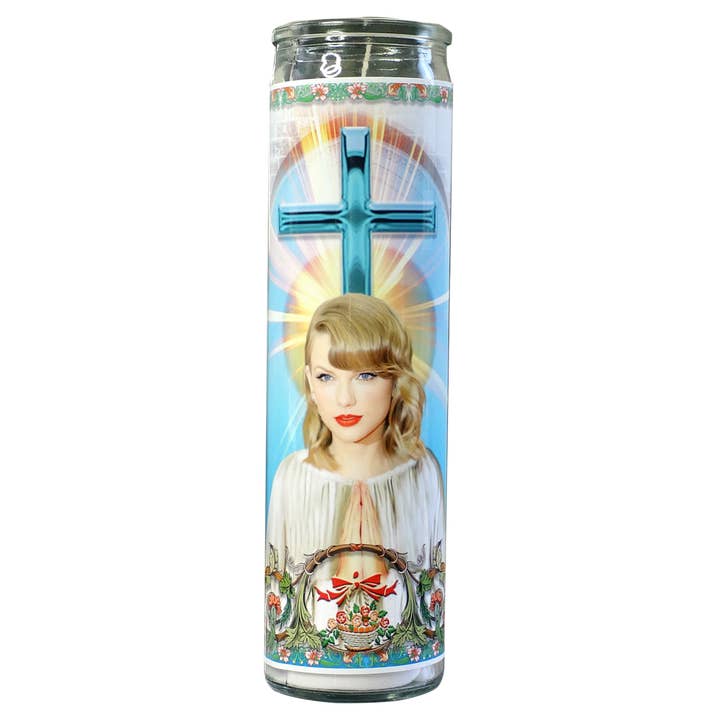 Bougie de prière de célébrité Saint Swift pour la vente par Calm Down Caren