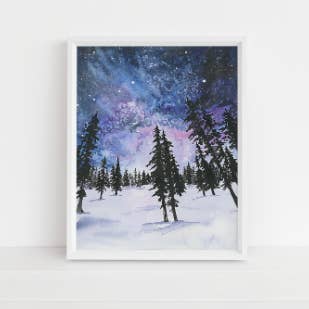 Starry Night Print for wholesale by Jennie Kilcup Watercolors