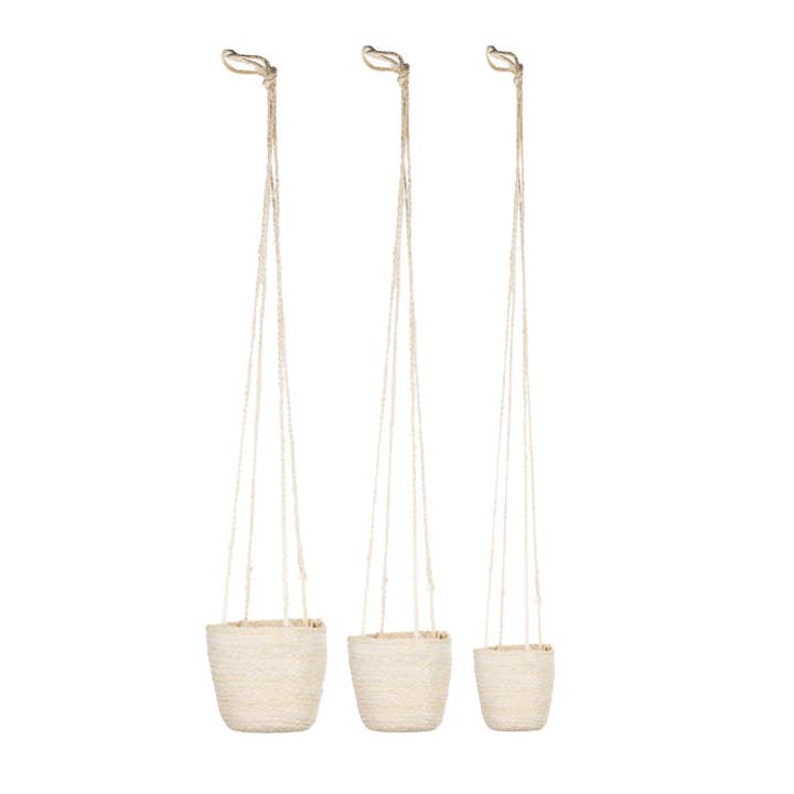 Shoeless Joe Ltd - Wholesale Hanging planter - Jute Hanging Baskets - Set Of 3