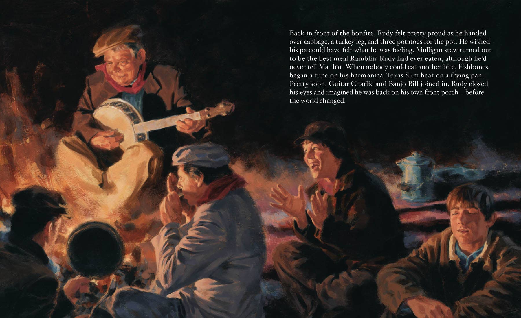 Sleeping Bear Press - Wholesale Historical Fiction - Rudy Rides the Rails: A Depression Era Story Picture Book3