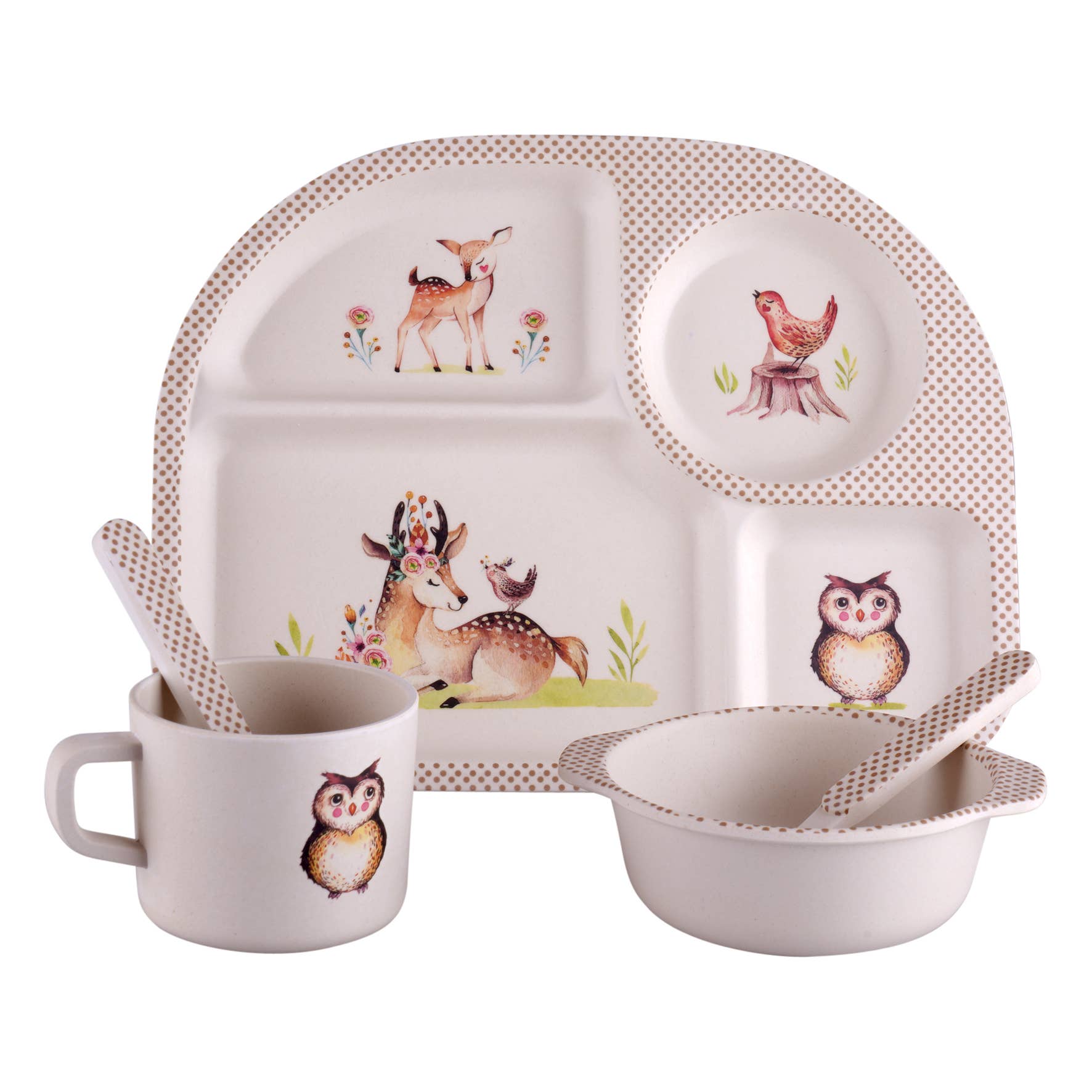 Barbo Toys – wholesale Servisset – Barn och baby – Wood Friends 4-rums måltidsset3