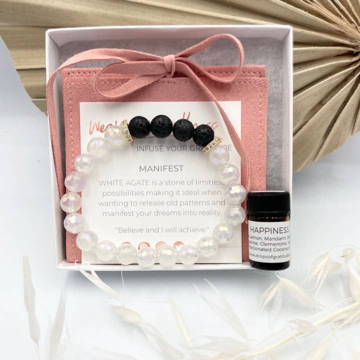 LUX - Aromaterapi Armband & Olja - MANIFEST för wholesale av Drops of Gratitude