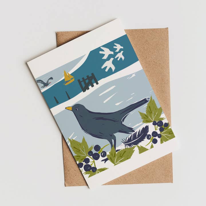 AMSEL AM MEER, KARTE FÜR JEDEN ANLASS für den Großhandel von BLACKBIRD HOUSE