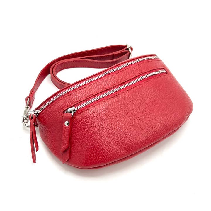 Suie Valentini srl - Wholesale Crossbody Bag - Women's - Genuine leather fanny pack, Made in Italy, art. 1124673