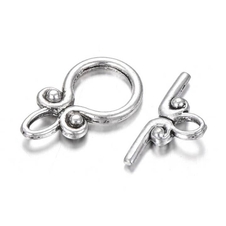 Legering Sølv Charm Toglelås Blomst Størrelse 12x20mm 14 Låse Per Pose for engroshandel hos CRCBEADS