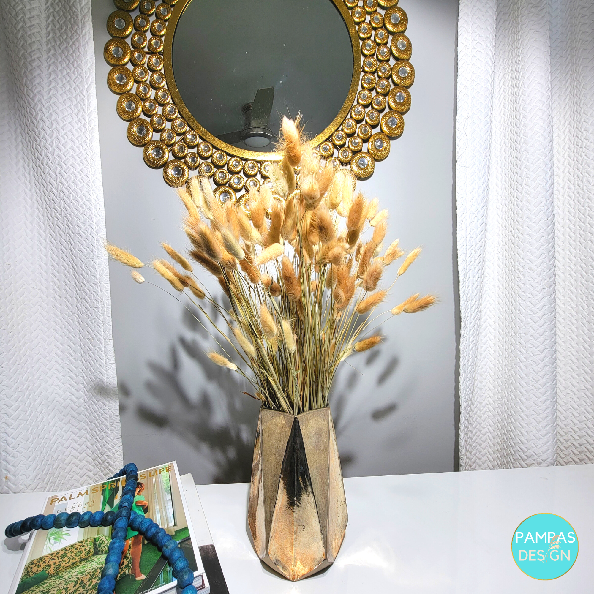 Pampas Design – Engroshandel Tørrede/pressede blomster – Bunny Tails Natural 60 Stængler5