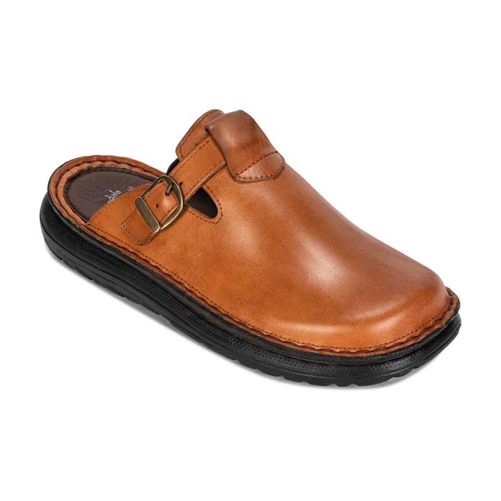 Sawyer - Leather Clog-Toe Sandal | Honey for wholesale on Faire