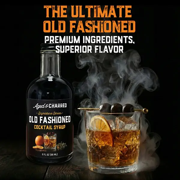 Aged & Charred - Wholesale Cocktail Mix/Syrup - Signature Old Fashioned Cocktail Syrup2