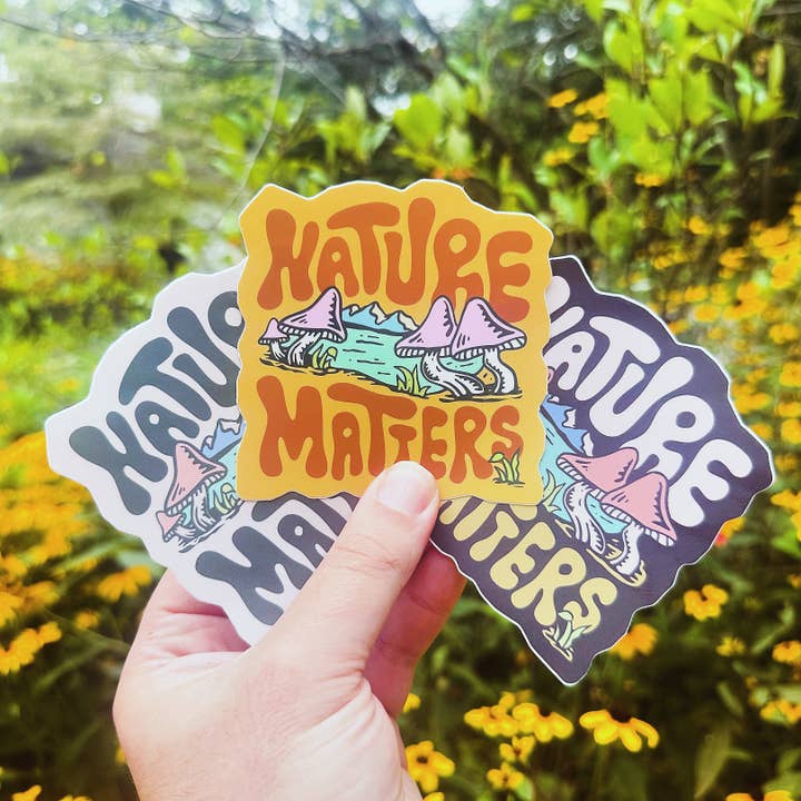 Nature Matters | Mushroom Sticker for wholesale by Menottees