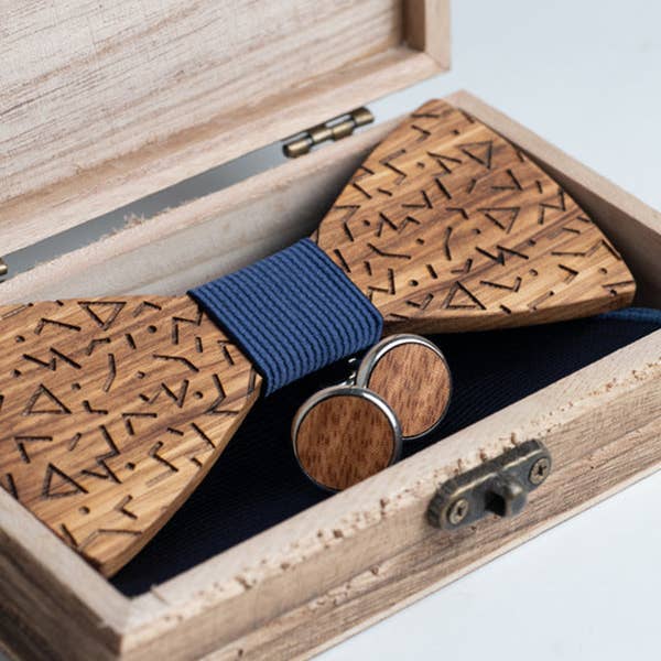 Wood&Chic - Venta al por mayor Pajarita - Hombre - Caja de pajaritas de madera para hombre - Espino cerval
