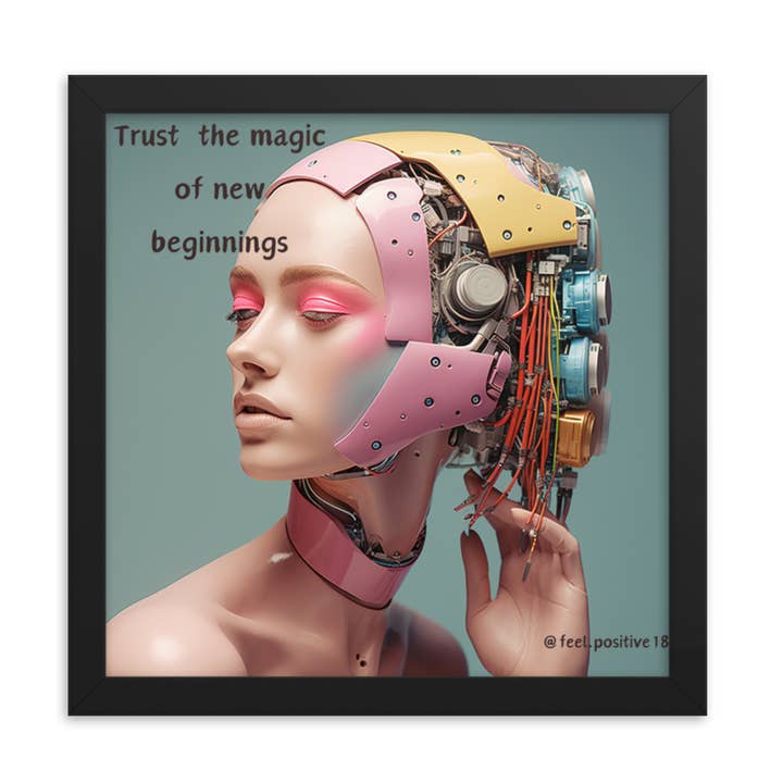 Lita på magin i en ny början Konst med ram för wholesale av Feel.positive18