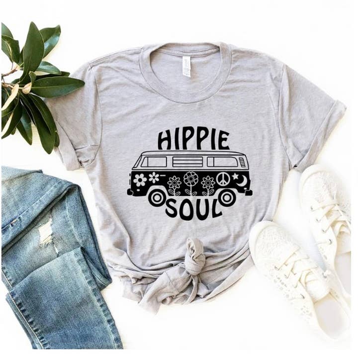 Hippie Soul Shirt , Hippie Bus Shirt, Novelty Shirt , Hippie for wholesale by OneStopSapphireShop