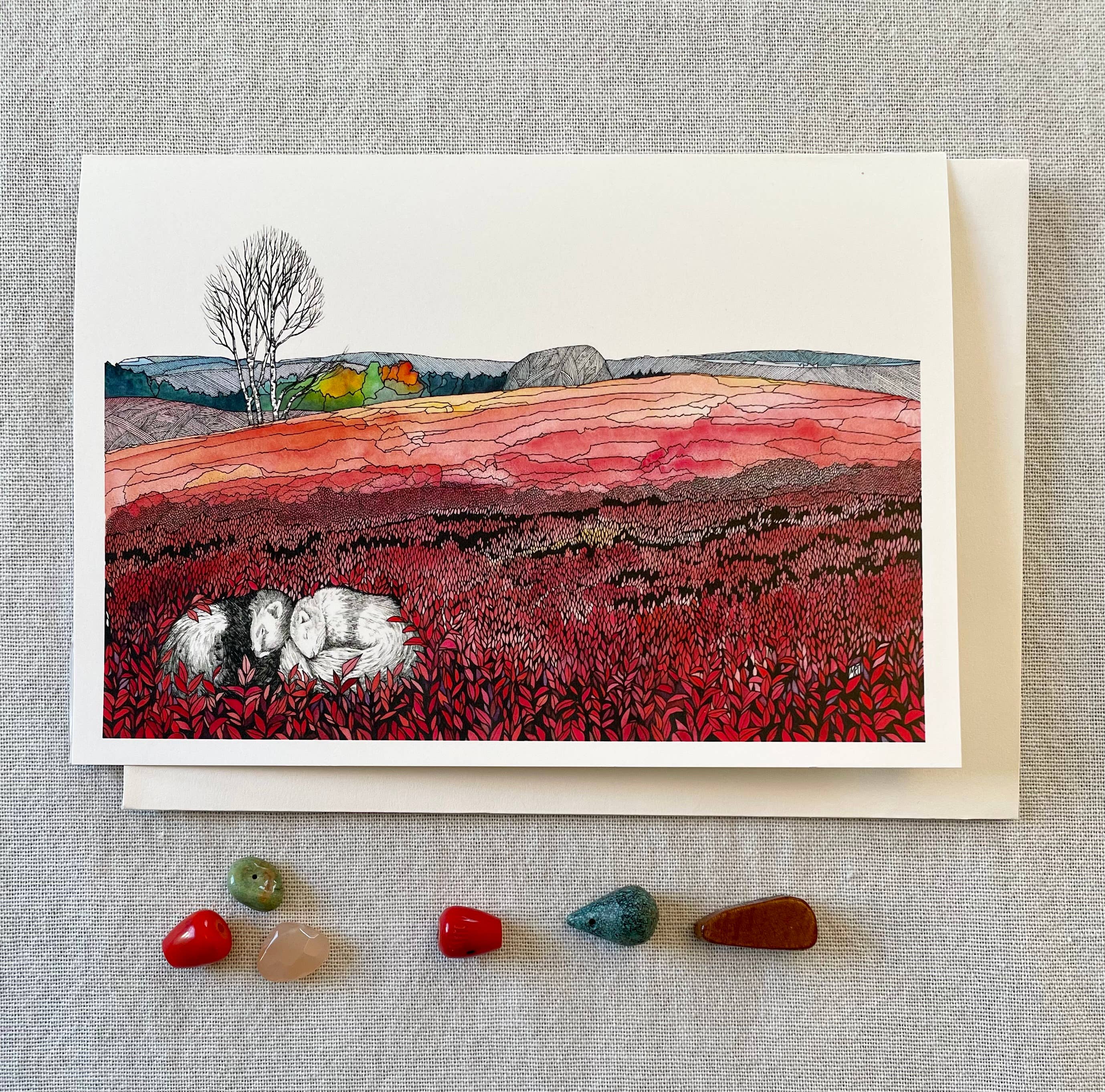 Mattie Rose Art - Vente Carte de vœux classique - Carte "Over in the Meadow"1