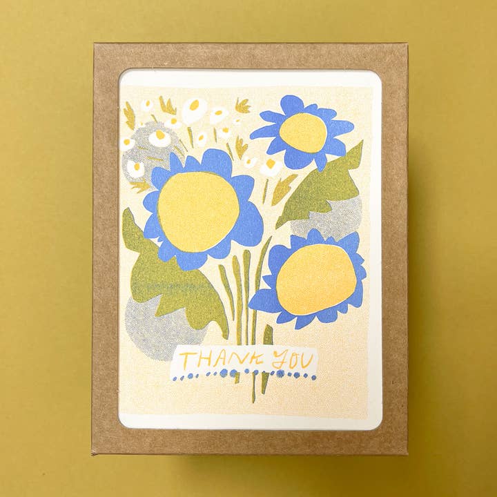 Thank You Daisy, jeu de cartes Risograph pour la vente par Goods by LK James