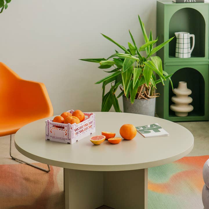 Really Nice Things - Wholesale Coffee Table - Round coffee table, 3cm taupe tabletop, 100cm5