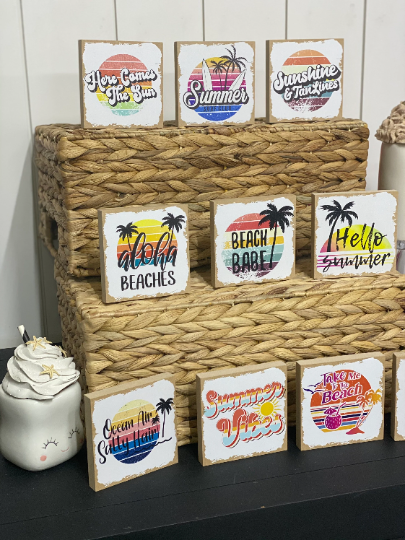 Teele and Co. - Wholesale Desk/Tabletop Sign - Retro Summer Mini Decor2