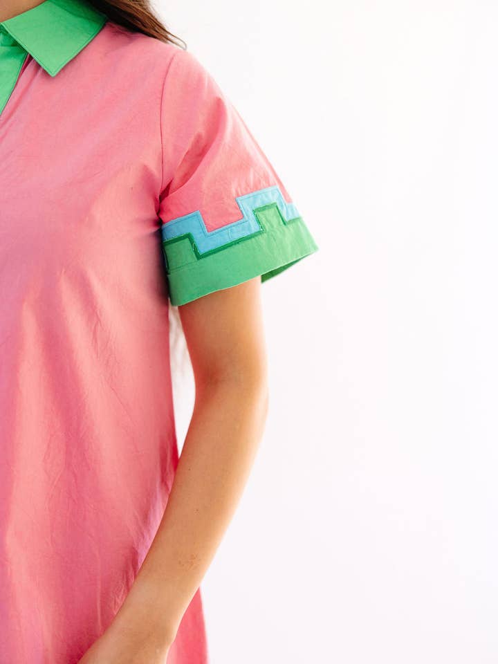 Pink Drink Colorblock Mary Maxi Dress for wholesale on Faire4