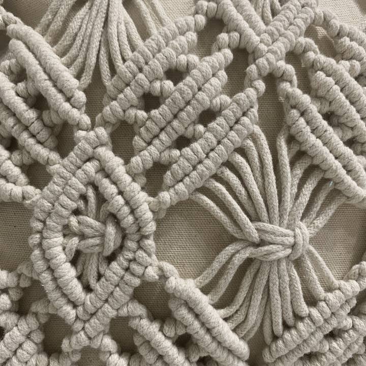 Gulab Homes – wholesale Prydnadskuddfodral – Handvävt kuddfodral i Macrame bomull 18x18