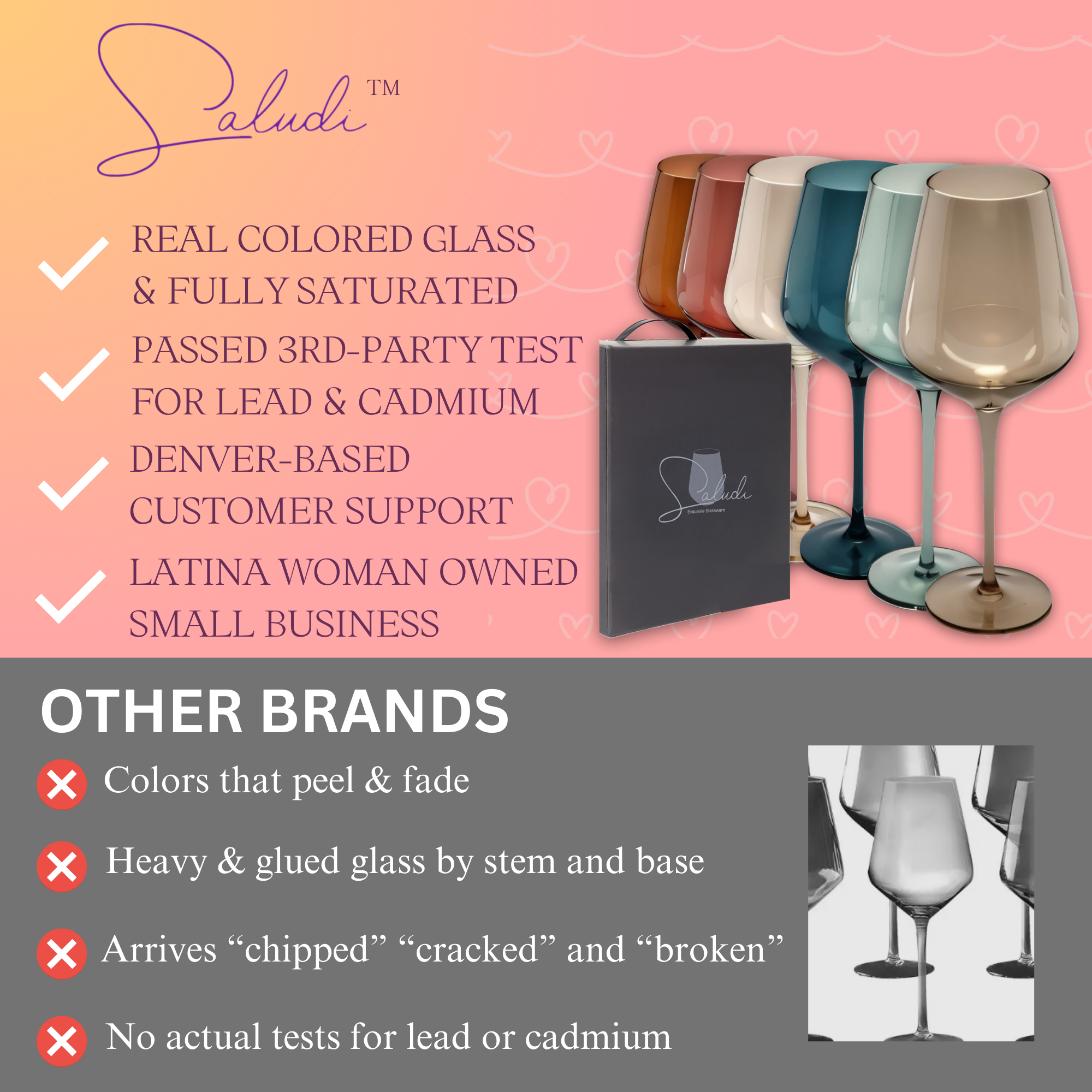 Saludi Glassware – wholesale Vinglas – Flerfärgade vinglas13