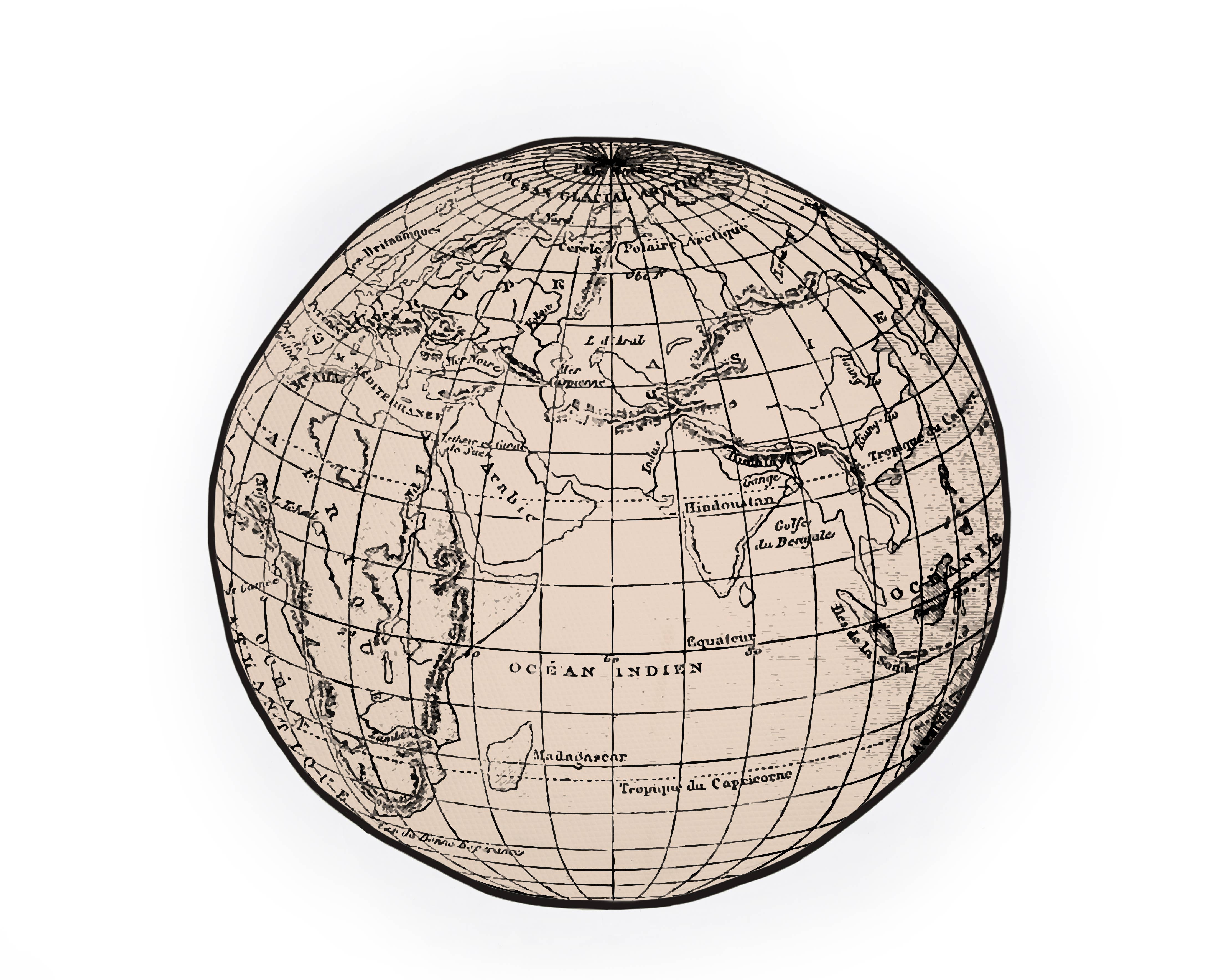 Really Nice Things – wholesale Matta - Barn och baby – Rund barnmatta i piqué med världskarta0