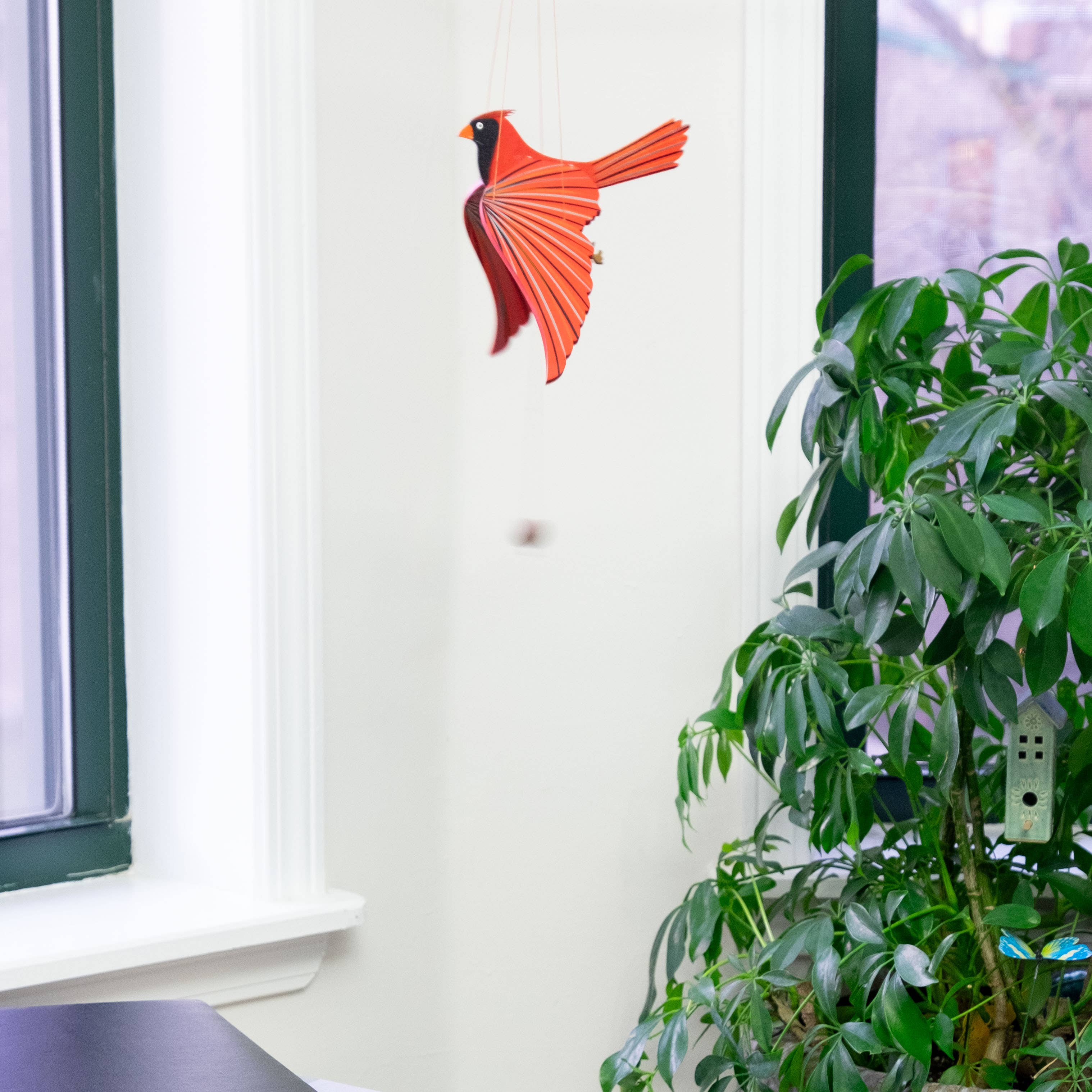 Tulia's Artisan Gallery - Wholesale Mobile - Cardinal Bird Flying Mobile2