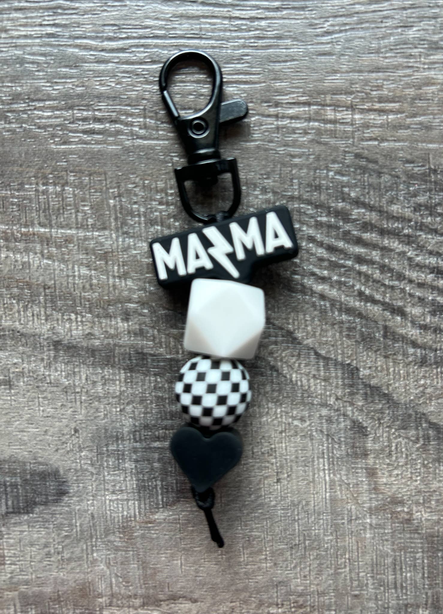 JILLIAN INK LLC - Wholesale Keychain - Women's - Lightening Bolt MAMA Silicone Beaded Keychain Purse Charm0