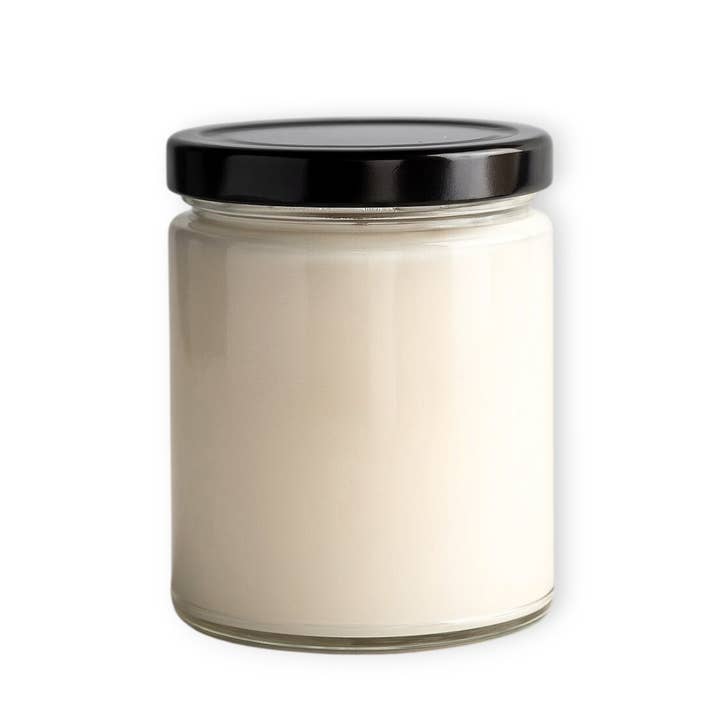 Market Candle Company - Wholesale Jar/Filled Candle - NO LABEL SOY WAX CANDLE - BLACK LID2