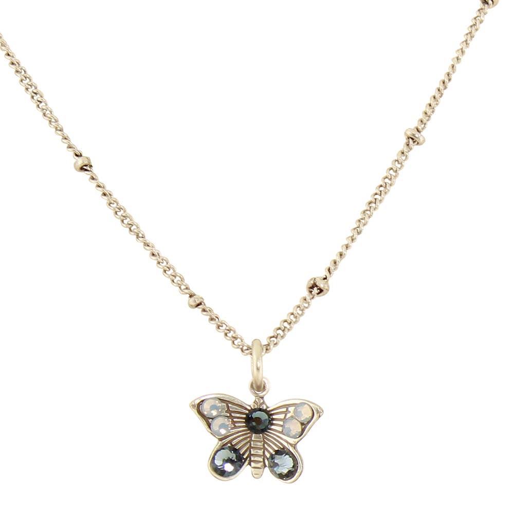 Baked Beads - Wholesale Pendant/Charm Necklace - Crystal Butterfly Necklace1