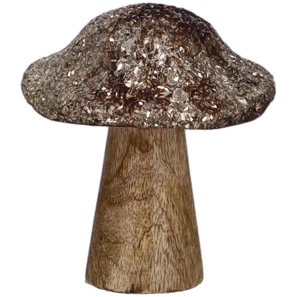 Vosteen - Vendita all'ingrosso Decorazioni da tavolo - Fungo in legno « Pauli », D 15 cm, H 20 cm, naturale0