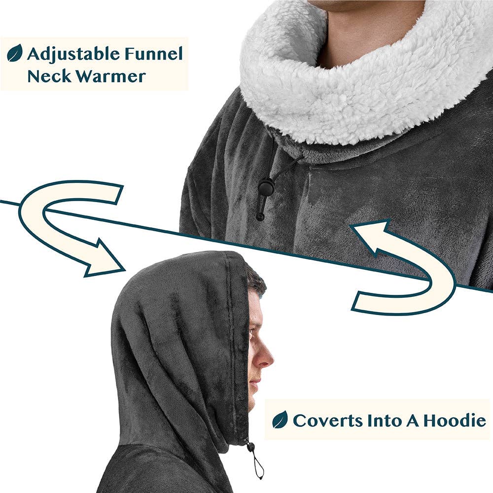 Pavilia - Wholesale Poncho - Women's - Neck Warmer Hooded Poncho Blanket69